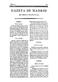 Gazeta de Madrid. 1809. Núm. 181, 30 de junio de 1809 | Biblioteca Virtual Miguel de Cervantes