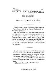 Gazeta de Madrid. 1809. Núm. 209, Gazeta Extraordinaria 27 de julio de 1809 | Biblioteca Virtual Miguel de Cervantes