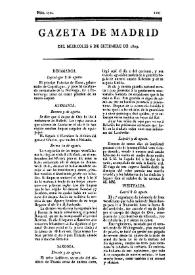 Gazeta de Madrid. 1809. Núm. 250, 6 de septiembre de 1809 | Biblioteca Virtual Miguel de Cervantes