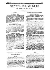 Gazeta de Madrid. 1810. Núm. 116, 26 de abril de 1810 | Biblioteca Virtual Miguel de Cervantes