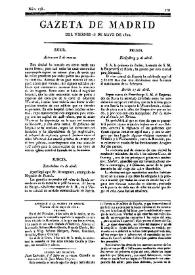 Gazeta de Madrid. 1810. Núm. 138, 18 de mayo de 1810 | Biblioteca Virtual Miguel de Cervantes