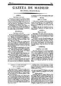 Gazeta de Madrid. 1810. Núm. 151, 31 de mayo de 1810 | Biblioteca Virtual Miguel de Cervantes