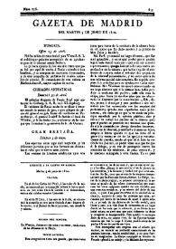 Gazeta de Madrid. 1810. Núm. 156, 5 de junio de 1810 | Biblioteca Virtual Miguel de Cervantes