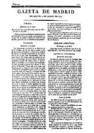 Gazeta de Madrid. 1810. Núm. 233, 21 de agosto de 1810 | Biblioteca Virtual Miguel de Cervantes