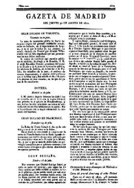 Gazeta de Madrid. 1810. Núm. 242, 30 de agosto de 1810 | Biblioteca Virtual Miguel de Cervantes