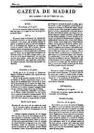 Gazeta de Madrid. 1810. Núm. 279, 6 de octubre de 1810 | Biblioteca Virtual Miguel de Cervantes