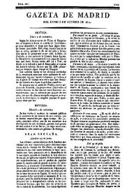 Gazeta de Madrid. 1810. Núm. 281, 8 de octubre de 1810 | Biblioteca Virtual Miguel de Cervantes