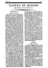 Gazeta de Madrid. 1810. Núm. 287, 14 de octubre de 1810 | Biblioteca Virtual Miguel de Cervantes