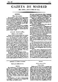 Gazeta de Madrid. 1810. Núm. 288, 15 de octubre de 1810 | Biblioteca Virtual Miguel de Cervantes