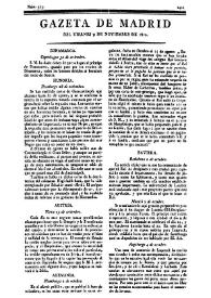 Gazeta de Madrid. 1810. Núm. 313, 9 de noviembre de 1810 | Biblioteca Virtual Miguel de Cervantes