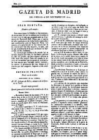 Gazeta de Madrid. 1810. Núm. 320, 16 de noviembre de 1810 | Biblioteca Virtual Miguel de Cervantes