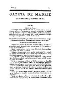 Gazeta de Madrid. 1809. Núm. 25, 25 de enero de 1809 | Biblioteca Virtual Miguel de Cervantes