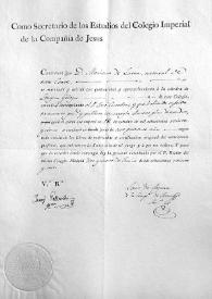 Certificado de matrícula y asistencia a la Cátedra de Lengua Griega, curso de 1825-1826 | Biblioteca Virtual Miguel de Cervantes