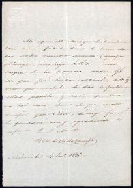 Carta del Marqués de Villa Campo. 4 de enero de 1836 | Biblioteca Virtual Miguel de Cervantes