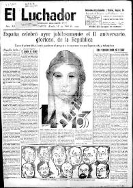 El Luchador : diario republicano. Núm. 6871, sábado 15 de abril de 1933 | Biblioteca Virtual Miguel de Cervantes