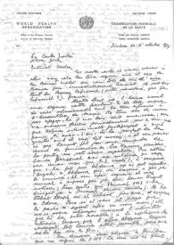 Carta de Eugenio Xammar a Carlos Esplá. Ginebra, 30 de octubre de 1954 | Biblioteca Virtual Miguel de Cervantes