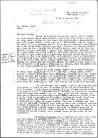 Carta de Eugenio Xammar a Carlos Esplá, 8 de julio de 1956 | Biblioteca Virtual Miguel de Cervantes