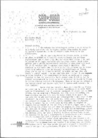 Carta de Eugenio Xammar a Carlos Esplá. San Juan, Isla Verde, 28 de septiembre de 1958 | Biblioteca Virtual Miguel de Cervantes