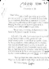 Carta de Eugenio Xammar a Carlos Esplá. 15 de octubre de 1964 | Biblioteca Virtual Miguel de Cervantes