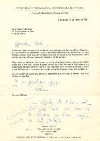 Carta dirigida a Aniela Rubinstein. Santander (España), 16-05-1994 | Biblioteca Virtual Miguel de Cervantes