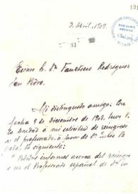 Carta de Rubén Darío a RODRÍGUEZ SAN PEDRO, Faustino | Biblioteca Virtual Miguel de Cervantes