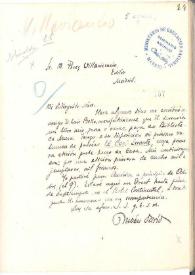 Carta de Rubén Darío a PÉREZ VILLAVICENCIO, M. | Biblioteca Virtual Miguel de Cervantes