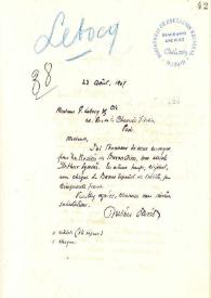 Carta de Rubén Darío a LEBOCQ, G. & CIE | Biblioteca Virtual Miguel de Cervantes