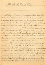 Carta de Antolín Sáinz de Baranda sobre el panteón del Condestable de Castilla en Medina de Pomar, comunica el descubrimiento de cuatro cepas de un puente sobre el río Nela a un cuarto de legua de Medina | Biblioteca Virtual Miguel de Cervantes