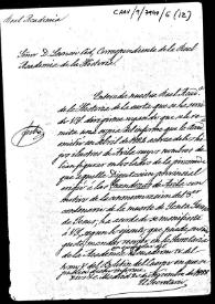 Minuta de oficio en la que se comunica que puede recoger en Secretaría un ejemplar del Boletín (cuaderno IV, tomo V) con el informe que la Academia emitió, en Abril de 1884, sobre los hijos ilustres de Ávila, cuyos nombres debían figurar en el monumento erigido con motivo del tercer centenario de la muerte de Santa Teresa | Biblioteca Virtual Miguel de Cervantes