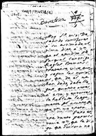 Carta sobre el nombre romano de Guisona. | Biblioteca Virtual Miguel de Cervantes