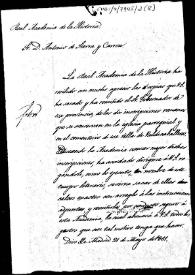 Minuta de oficio en la que se agradece a Antonio Sierra y Carrón el envío de los calcos de las dos inscripciones romanas de Valdecaballeros, remitidas a través del Gobierno Civil,  pero se le indica que realice de nuevo los calcos ateniéndose a las indicaciones que le adjuntan | Biblioteca Virtual Miguel de Cervantes