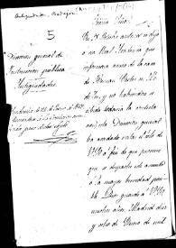 Oficio en el que el Director General de Instrucción Pública reclama a la Academia informe sobre la casa de Hernán Cortés en Medellín | Biblioteca Virtual Miguel de Cervantes