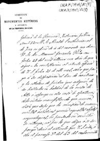 Copia de oficio de traslado del Alcalde de Jerez en el que traslada comunicación de Manuel González Peña en la que manifiesta que entregará la estatua y el león de piedra hallados en Mesas de Asta y por el adquiridos siempre que se le reembolse la cantidad que por ellos entregó. Asimismo se comunica que se dé aviso a la Diputación Provincial para que haga la entrega de la cantidad a Manuel González Peña y se le den las gracias por su buena disposición. | Biblioteca Virtual Miguel de Cervantes