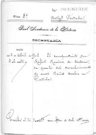 Carpetilla de expediente sobre el descubrimiento de unos baños islámicos en Córdoba | Biblioteca Virtual Miguel de Cervantes