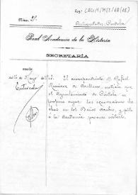 Carpetilla de expediente sobre la pretensión del Ayuntamiento de Córdoba de tapar las excavaciones de los baños islámicos | Biblioteca Virtual Miguel de Cervantes