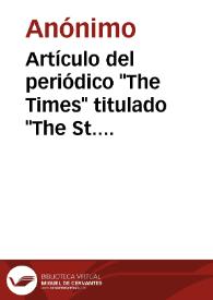 Artículo del periódico "The Times" titulado "The St. Sophia Mosaics. Early Christian Art Revealed" | Biblioteca Virtual Miguel de Cervantes