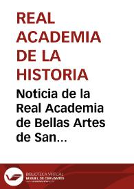 Noticia de la Real Academia de Bellas Artes de San Fernando relativa al nombramiento de un escribiente de la Comisión de Monumentos de Badajoz, en 1874 | Biblioteca Virtual Miguel de Cervantes