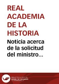 Noticia acerca de la solicitud del ministro plenipotenciario de Austria acerca de información sobre la organización y funciones de las Comisiones de Monumentos, en 1875 | Biblioteca Virtual Miguel de Cervantes