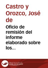 Oficio de remisión del informe elaborado sobre los descubrimientos efectuados en la carretera de Granada a Pinos Puente. | Biblioteca Virtual Miguel de Cervantes