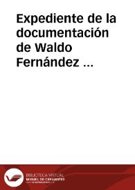 Expediente de la documentación de Waldo Fernández sobre la fotografía de un cuadro antiguo enviada para conocer el parecer de la Real Academia de la Historia. | Biblioteca Virtual Miguel de Cervantes