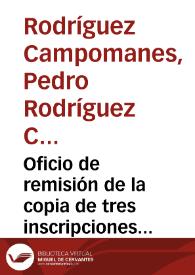 Oficio de remisión de la copia de tres inscripciones romanas halladas en las excavaciones realizadas en Mazarrón (Murcia) e informan de que quedan interrumpidas por falta de dinero | Biblioteca Virtual Miguel de Cervantes