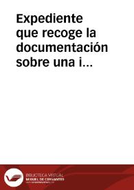 Expediente que recoge la documentación sobre una inscripción de cronología indeterminada que se encuentra en la puerta principal del caserio de Arreche, en Tolosa. | Biblioteca Virtual Miguel de Cervantes