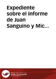 Expediente sobre el informe de Juan Sanguino y Michel relativo a una piedra de sacrificios y otras antigüedades halladas en la Dehesa de Mayoralguillo de Vargas en la provincia de Cáceres | Biblioteca Virtual Miguel de Cervantes