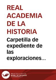 Carpetilla de expediente de las exploraciones arqueológicas en Perales de Tajuña de  Romualdo Moro | Biblioteca Virtual Miguel de Cervantes