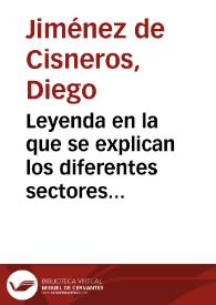 Leyenda en la que se explican los diferentes sectores del yacimiento y los lugares donde se hallaron los materiales. | Biblioteca Virtual Miguel de Cervantes