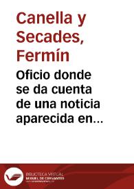 Oficio donde se da cuenta de una noticia aparecida en el diario El Eco de Asturias (29-09-1879) donde se da cuenta de la apararición en el Monte Coya de una dolmen con varios esqueletos y restos arqueológicos. | Biblioteca Virtual Miguel de Cervantes