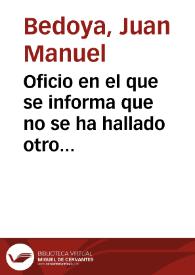 Oficio en el que se informa que no se ha hallado otro monumento de la Antigüedad en la ciudad de Orense que no sea el epígrafe a las Ninfas de que ya dio noticia la Real Academia de la Historia en sus memorias. Se informa asimismo de la apariciónen 1804  en un pueblo llamado Castro de Beiro de un tesorillo de monedas romanas. | Biblioteca Virtual Miguel de Cervantes