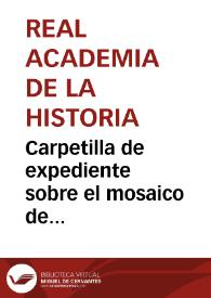 Carpetilla de expediente sobre el mosaico de Villasirga (Carrión de los Condes, Palencia). | Biblioteca Virtual Miguel de Cervantes