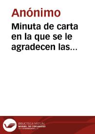 Minuta de carta en la que se le agradecen las gestiones realizadas ante el Gobernador Civil de Sevilla para evitar que las ruinas de Itálica se empleen en la construcción del camino de Badajoz. | Biblioteca Virtual Miguel de Cervantes