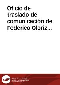 Oficio de traslado de comunicación de Federico Oloriz en la que hace entrega de un cráneo, un clavo de bronce, un clavo de hierro y una moneda romana hallados en Itálica, así como el manuscrito, dibujos y fotografías del estudio de dichos objetos. | Biblioteca Virtual Miguel de Cervantes